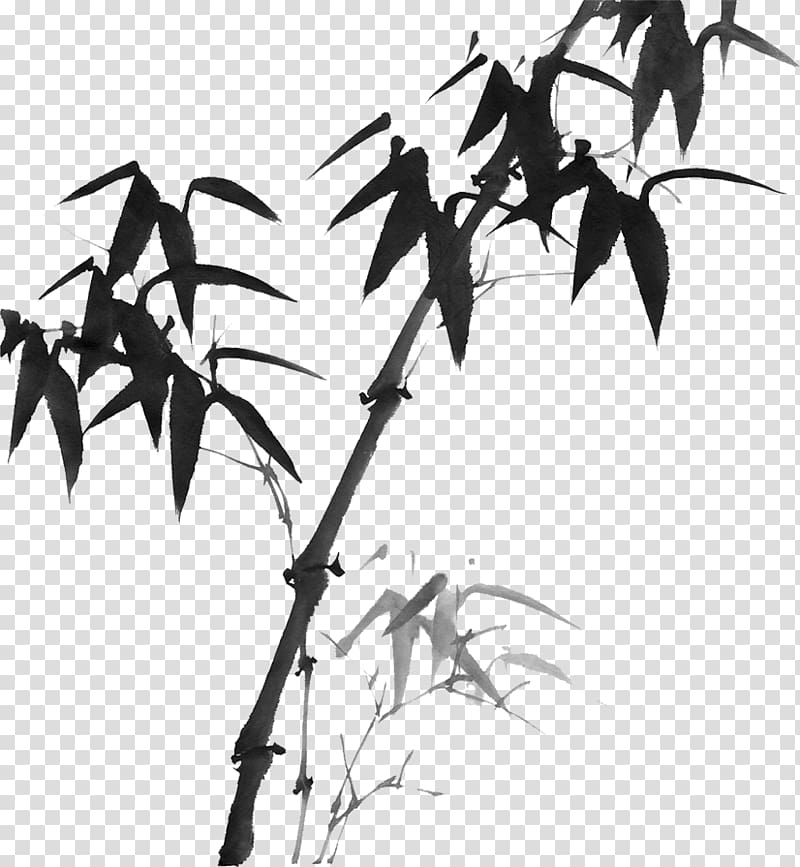 Ink wash painting Chinese painting Bamboo Shan shui, Ink Bamboo transparent background PNG clipart