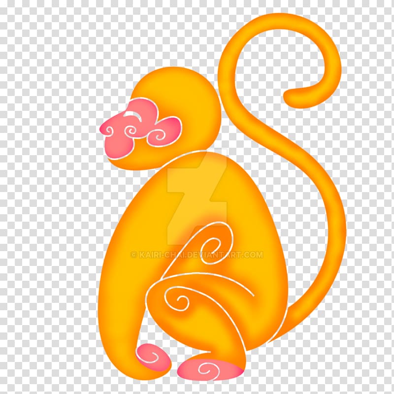 Yellow Line art Color Kairi , chinese monkey transparent background PNG clipart