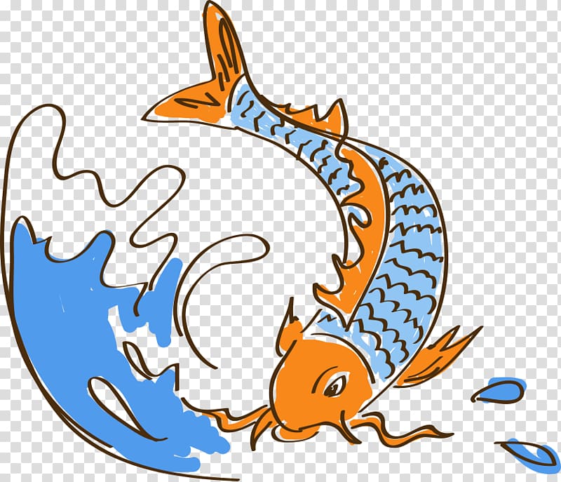 Cartoon , Hand-painted cartoon fish transparent background PNG clipart