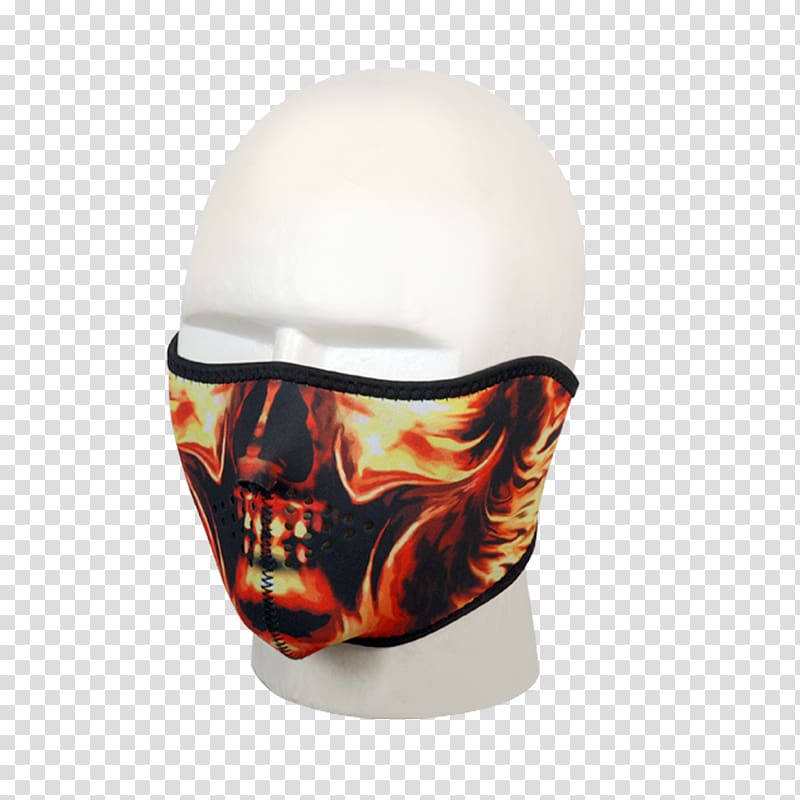 Motorcycle Helmets Ski & Snowboard Helmets Face Mask, flame skull pursuit transparent background PNG clipart