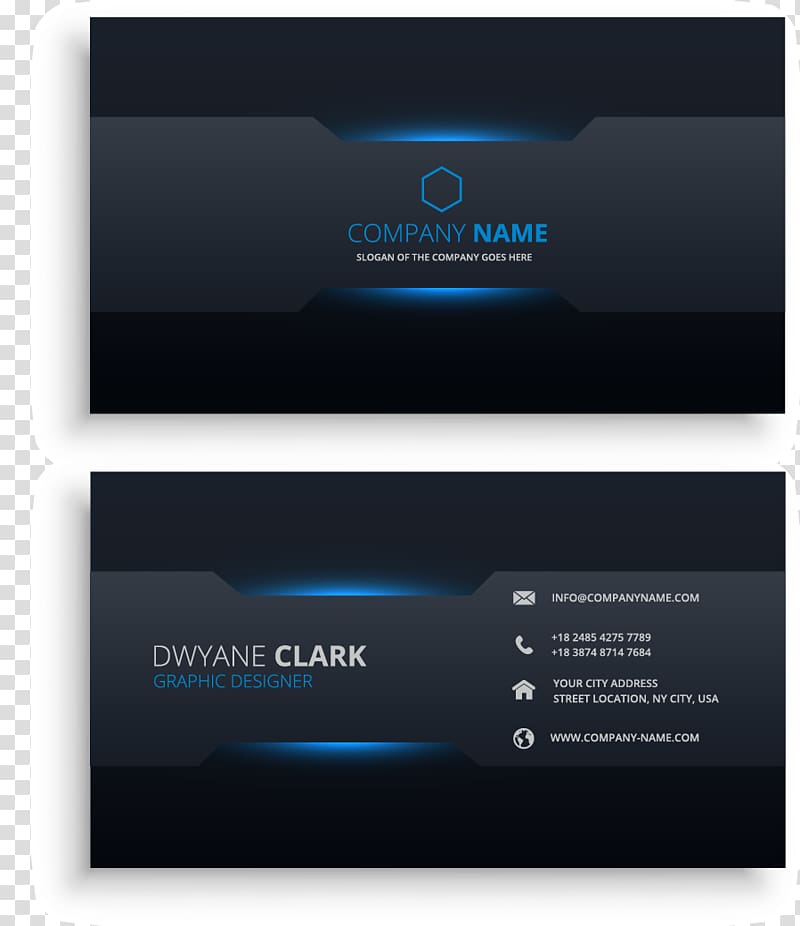 Company Name by Dwayne Clark, Business card Visiting card Logo, business card transparent background PNG clipart