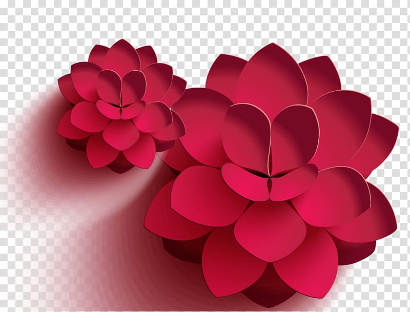 Red lotus decorative material transparent background PNG clipart