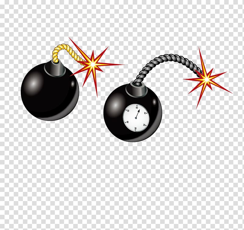 Bomb Explosion Icon, Cartoon material mines transparent background PNG clipart