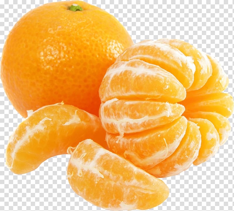 orange fruit with shell, Peeled Orange transparent background PNG clipart