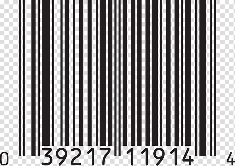 Barcode International Article Number Universal Product Code QR code, barcodes, 039217119144 barcode transparent background PNG clipart