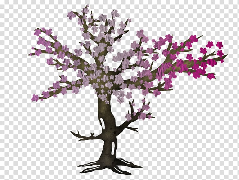 Cherry blossom Cut flowers Purple, cherry blossom transparent background PNG clipart