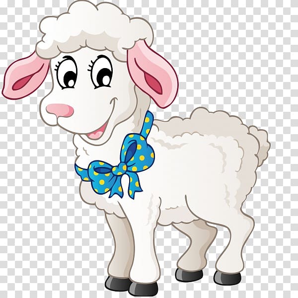white lamb illustration, Sheep Cartoon Lamb and mutton , Lamb transparent background PNG clipart