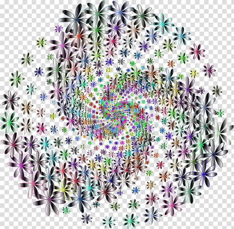 Abstract art Psychedelic art, flowers and whirlpools transparent background PNG clipart