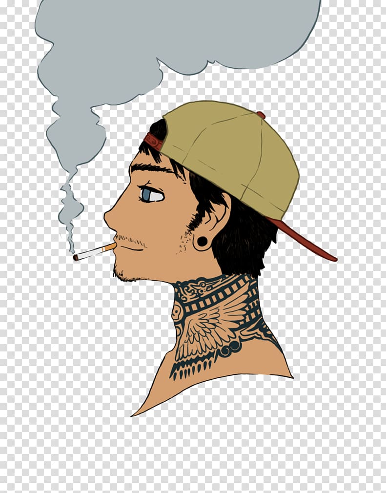 Hat Illustration Human nose, creative smoke poster background daquan transparent background PNG clipart