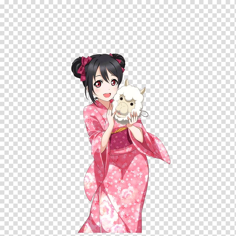 Love Live! School Idol Festival Nico Yazawa Cosplay Kimono Anime, living transparent background PNG clipart