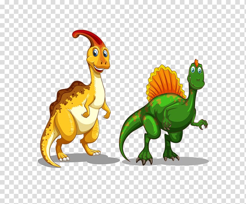 two dinosaur illustration, Dinosaur Cartoon Antonym Match, dinosaur transparent background PNG clipart