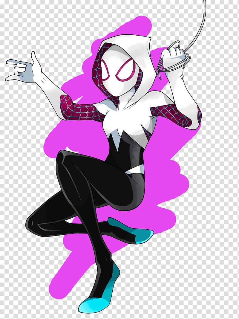 Gwen Stacy Spider-Man Iron Man Drawing Art, spider woman transparent  background PNG clipart | HiClipart