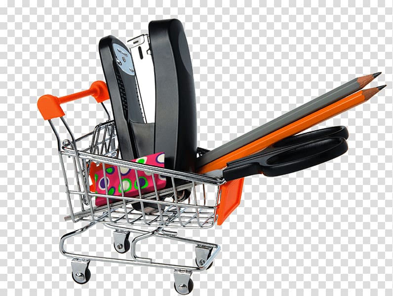 gray shopping cart illustration, Office Supplies transparent background PNG clipart