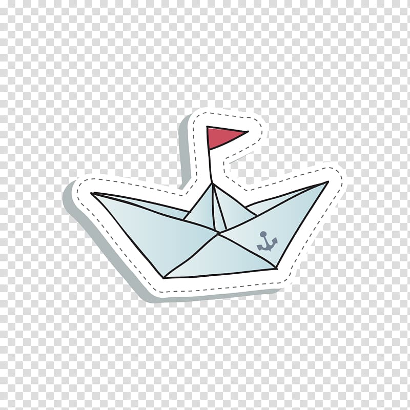 white and red paper boat , Paper Watercraft, Plug the red flag of the paper boat transparent background PNG clipart