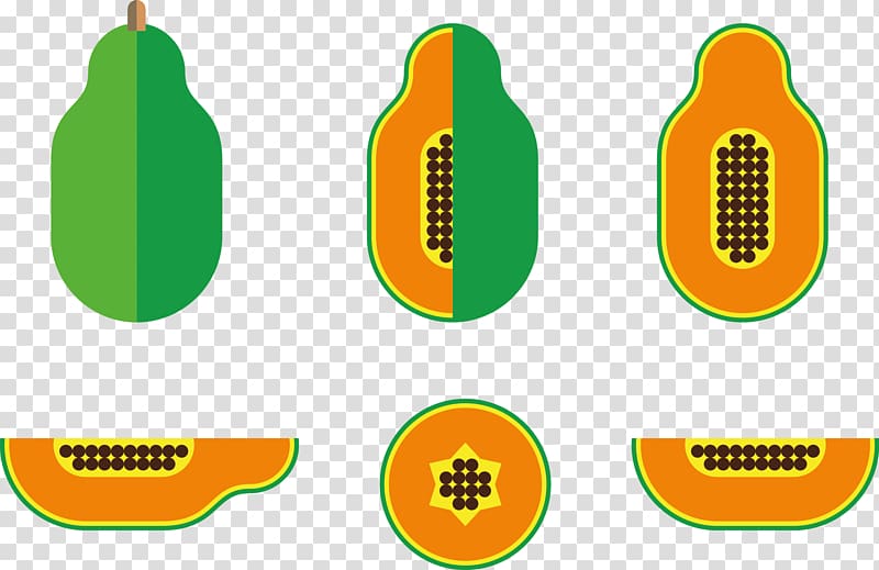 Papaya Vecteur Illustration, illustration of papaya transparent background PNG clipart