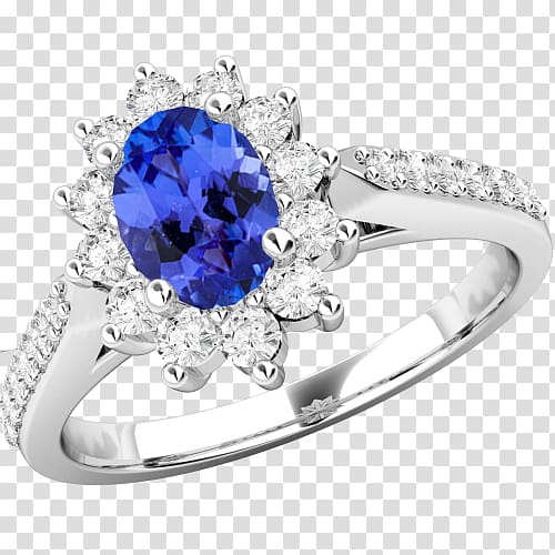 Sapphire Engagement ring Tanzanite Diamond, sapphire transparent background PNG clipart