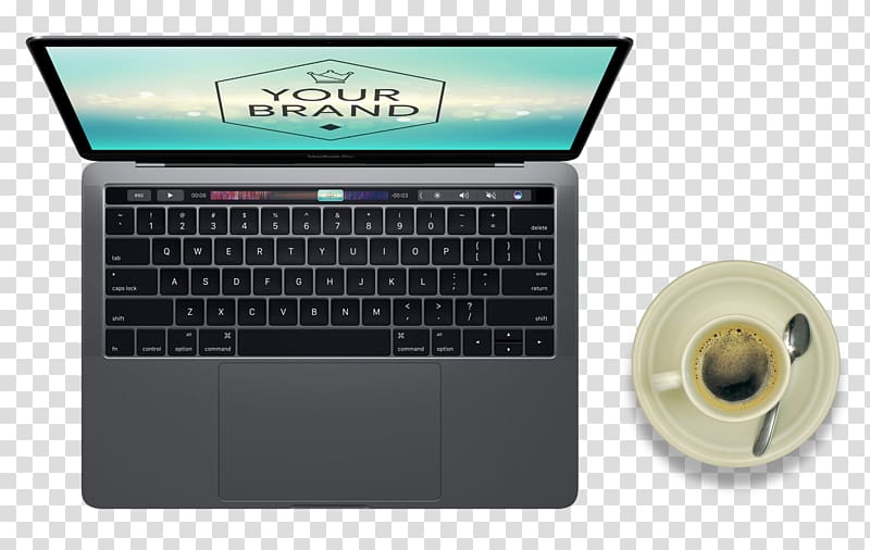 MacBook Pro 15.4 inch MacBook Air Laptop, Hyperrealism Apple laptop and coffee transparent background PNG clipart