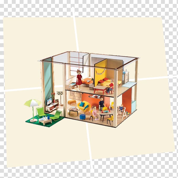 Cube house Dollhouse Djeco, house transparent background PNG clipart