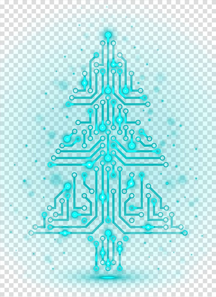 Chip abstract Christmas tree transparent background PNG clipart