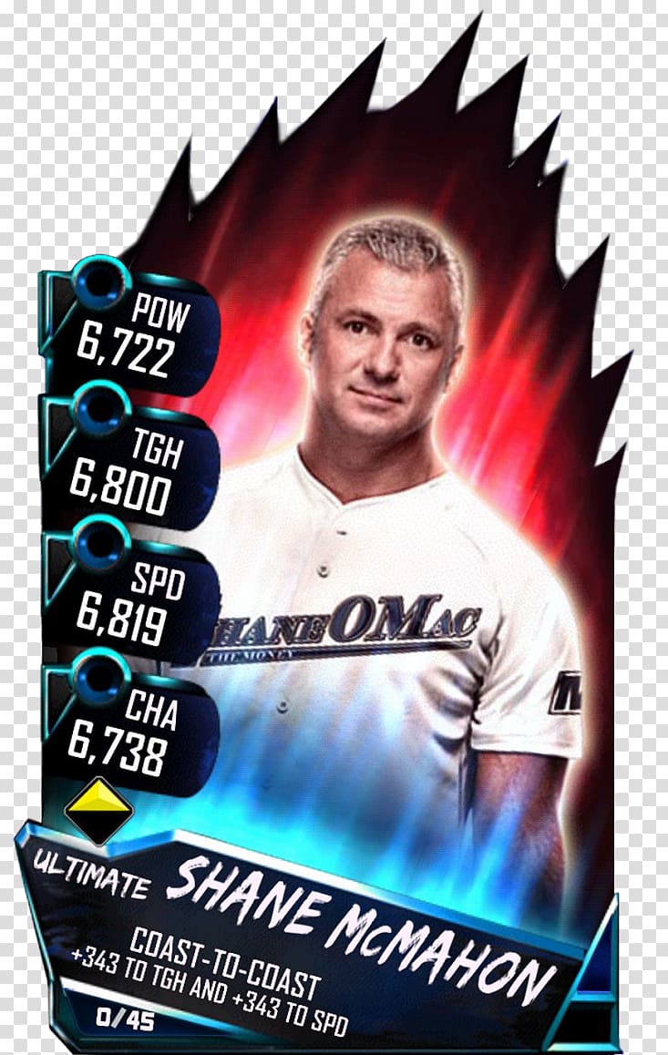 Shane McMahon WWE SuperCard WWE SmackDown WWE 2K16, Shane Mcmahon transparent background PNG clipart