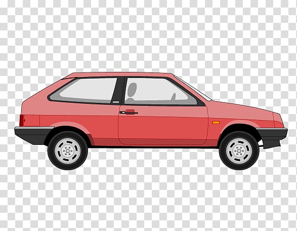 Lada Riva AvtoVAZ VAZ-2106 Car, 2017 Computer generated red car side transparent background PNG clipart