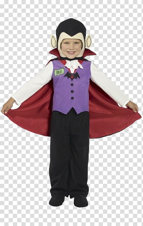 Count Dracula Halloween costume Child Boy Vampire, child transparent background PNG clipart