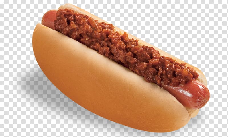 Chili dog Coney Island hot dog Chili con carne Bacon, Cheese Dog transparent background PNG clipart
