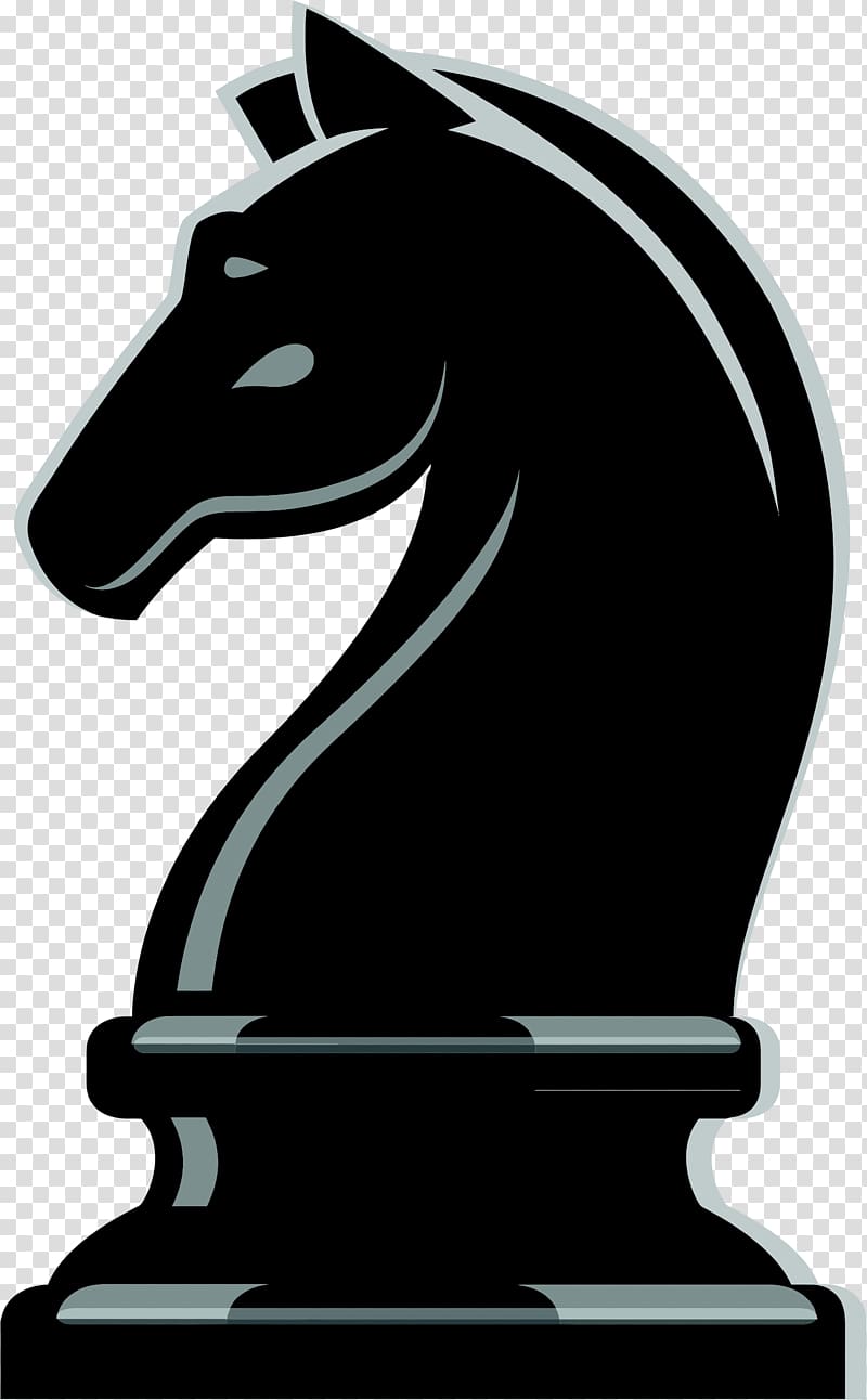 Black horse chess piece, Chess piece relative value Knight Xiangqi, Chess  material horse head transparent background PNG clipart