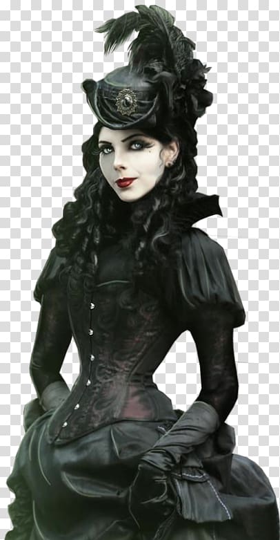 Victorian era Gothic fashion Goth subculture Gothic art Steampunk, Vampire transparent background PNG clipart