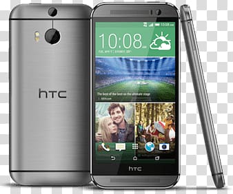 gray HTC One M8 smartphone, HTC One M8 transparent background PNG clipart