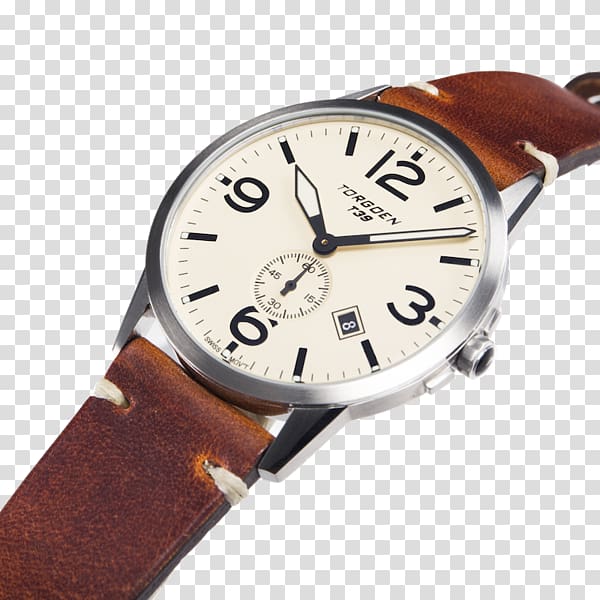 Watch strap Face Pilot Fliegeruhr Quartz clock, Metalcoated Crystal transparent background PNG clipart