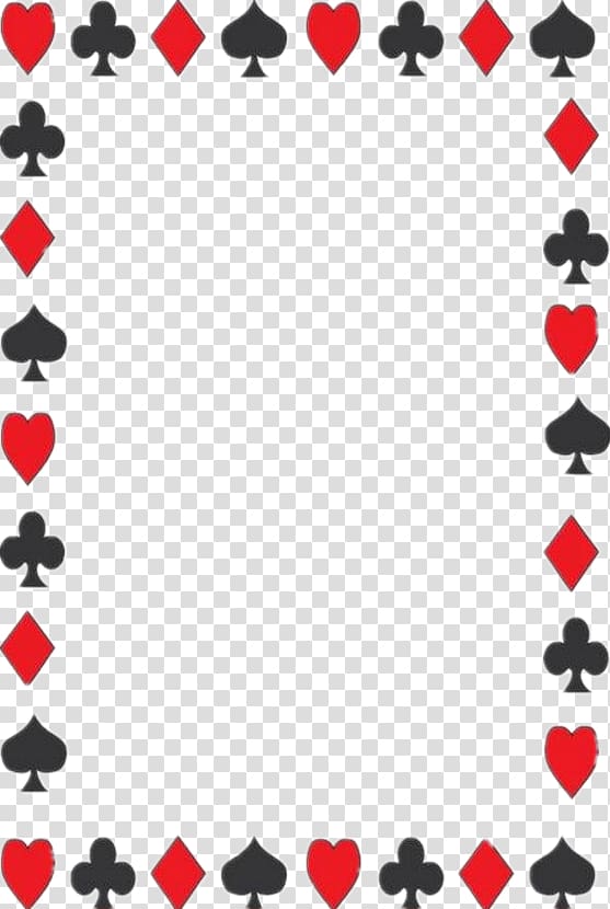 playing card theme illustration, Playing card Suit Card game Poker , Texture Border transparent background PNG clipart