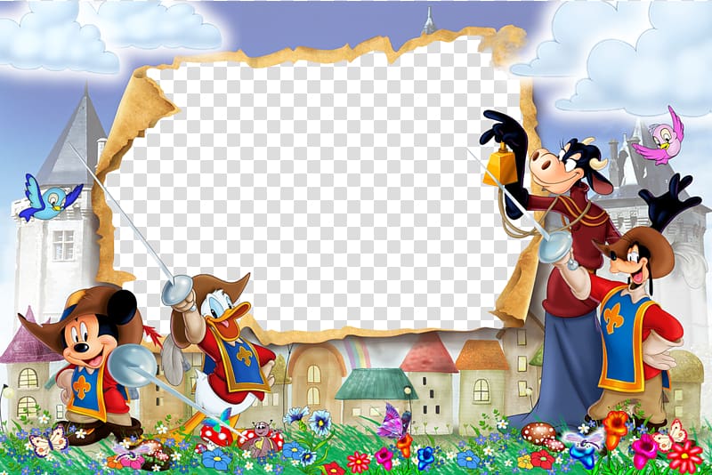 Disney Musketeer digital frame, The Three Musketeers Mickey Mouse Child Frames, frame transparent background PNG clipart