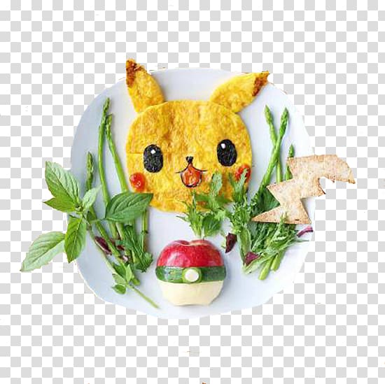 Food Art Breakfast Dish Recipe, Pokemon transparent background PNG clipart