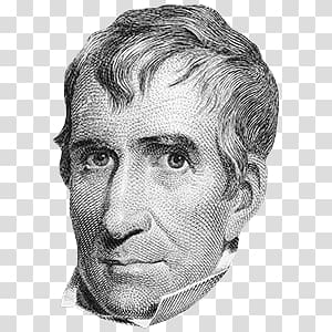 man portrait grayscale , William Henry Harrison transparent background PNG clipart