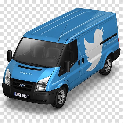 blue Ford compact van, compact van model car, Twitter Van Front transparent background PNG clipart