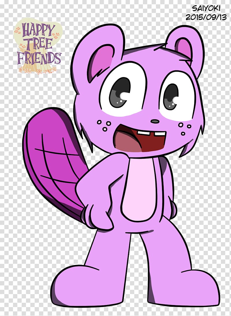Mammal Illustration Cartoon Pink M, Happy Tree friends transparent background PNG clipart