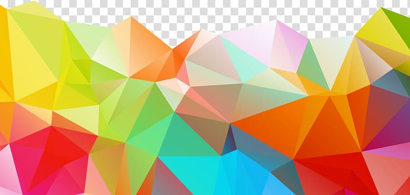 Multicolored abstract illustration, Polygon Geometry Color, Color abstract  graphics transparent background PNG clipart