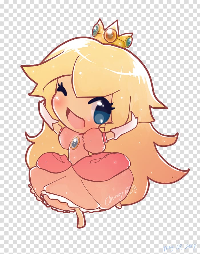 Super Princess Peach Rosalina New Super Mario Bros Chibi, drawing princess transparent background PNG clipart