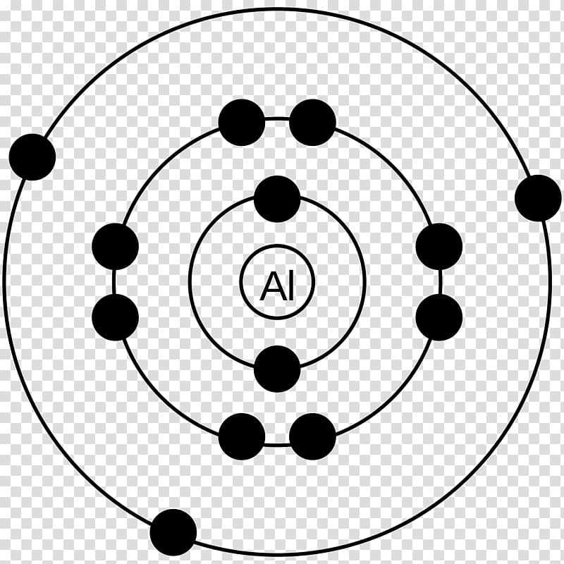 Bohr model Aluminium Electron Chemistry Lewis structure, others transparent background PNG clipart