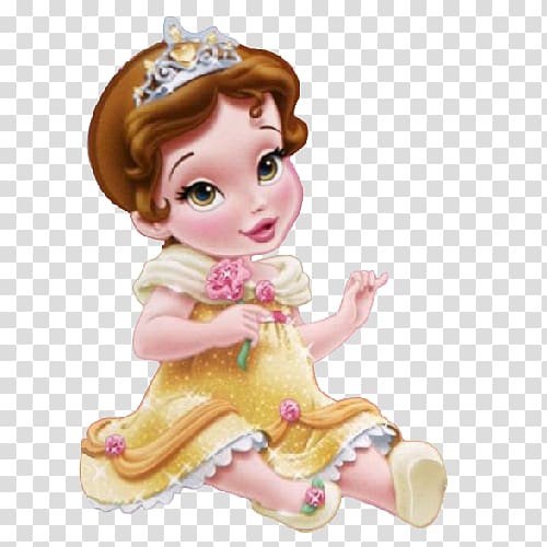 Belle Beauty and the Beast Ariel Rapunzel, Baby disney Princess transparent background PNG clipart
