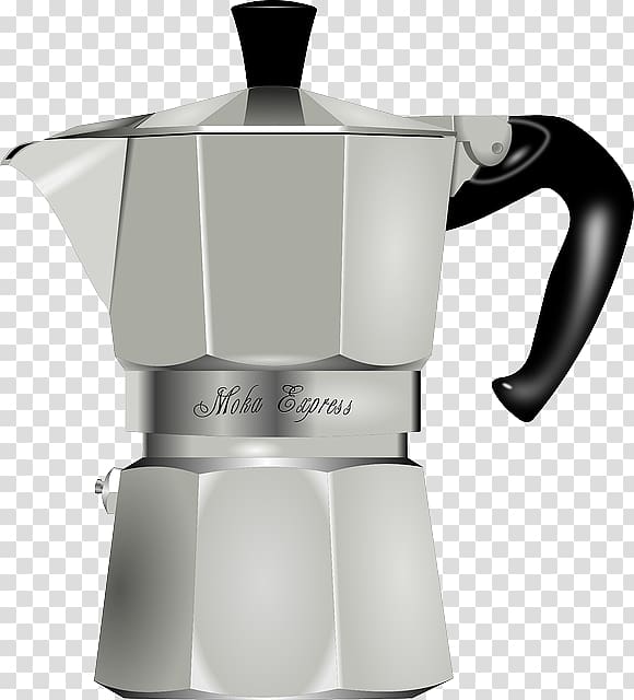 Coffeemaker Moka pot Cappuccino Cafe, coffee ad transparent background PNG clipart