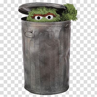 Oscar the Grouch Rubbish Bins & Waste Paper Baskets Grouches Elmo, others transparent background PNG clipart