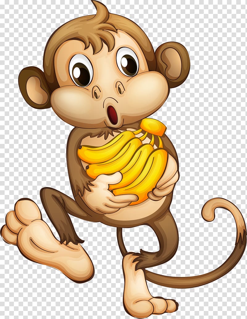 Cute Cartoon Monkey Vector PNG Images, Vector Cartoon Cute Funny Monkey  Material Monkey Clipart, Monkey Clipart, Clip Art, Cartoon Monkey PNG Image  For Free Download