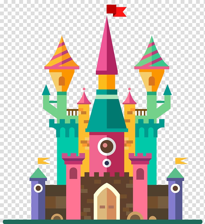 castle illustration, Fairy tale Magic Illustration, Cute Castle transparent background PNG clipart