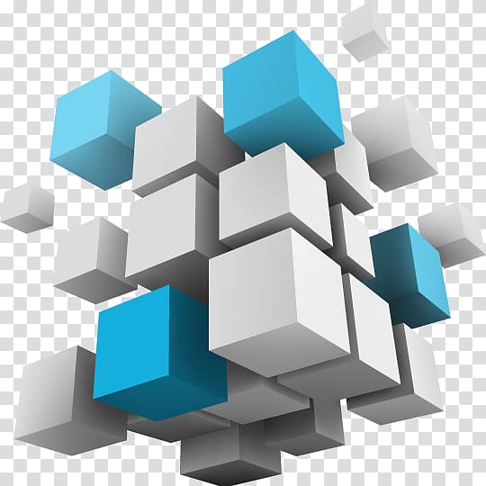 teal and white cube illustration, 3D computer graphics Graphic design, cube transparent background PNG clipart