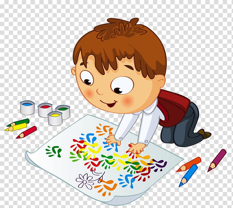 Regular and irregular verbs Chinese Child Pre-school, Boy painting transparent background PNG clipart