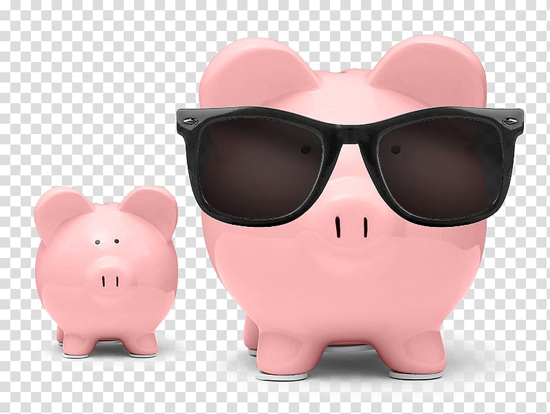 Glasses Piggy bank, glasses transparent background PNG clipart