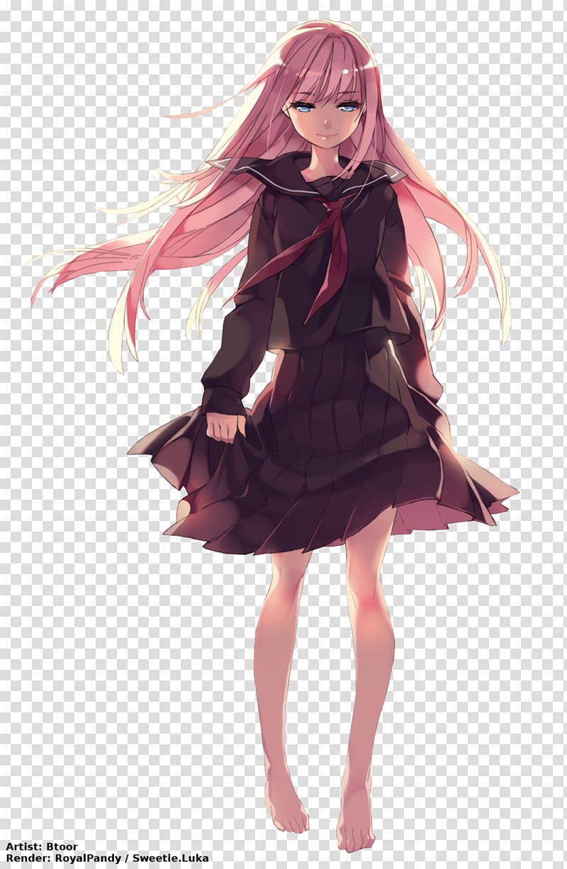 Megurine Luka Vocaloid Anime Rendering, anime girl transparent background PNG clipart