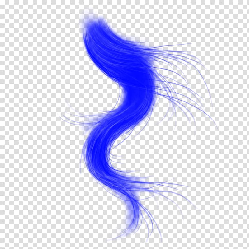 Blue Hair Capelli Blue Curly Hair Transparent Background Png